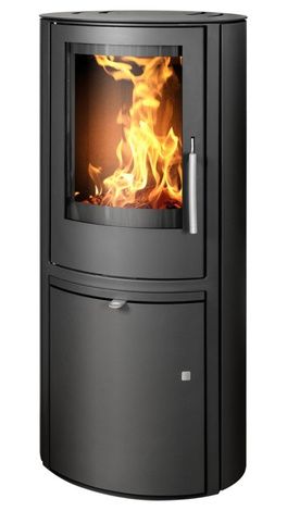 Печь-камин ABX Reno panorama, черная сталь в Балашихе